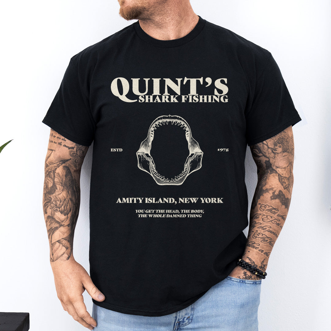 Camiseta Quint's Shark Fishing negra